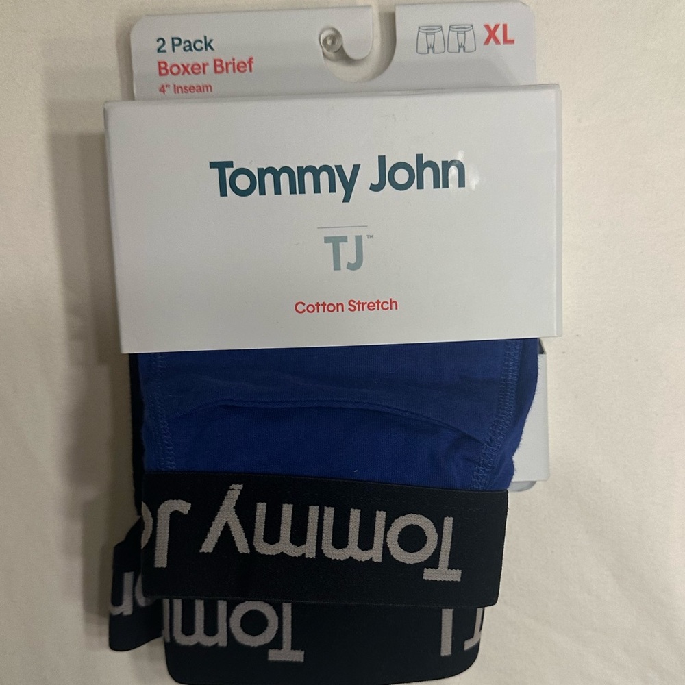 Tommy John 2 Pack (blue & black) Boxer Brief 4’’ Inseam SIZE XL